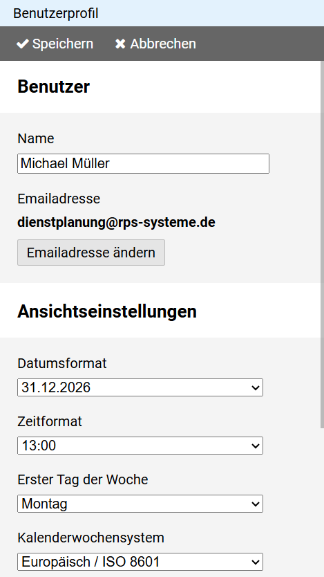 Benutzerprofil