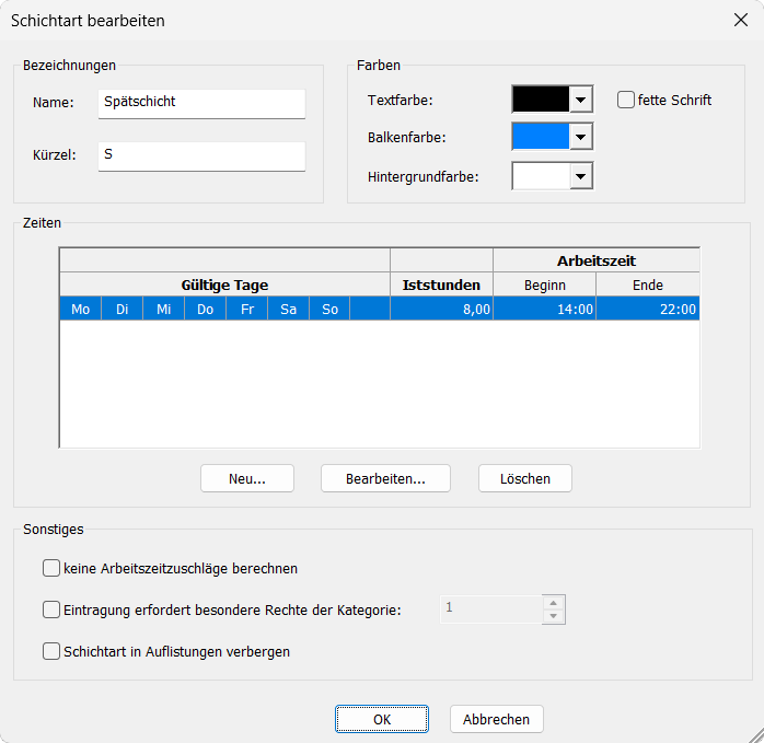 Schichtart